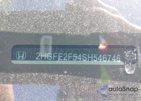 2025 Honda Civic Sport из США, поврежденный, VIN 2HGFE2F54SH546746